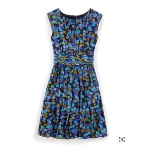 Boden Selena navy polka dot dress